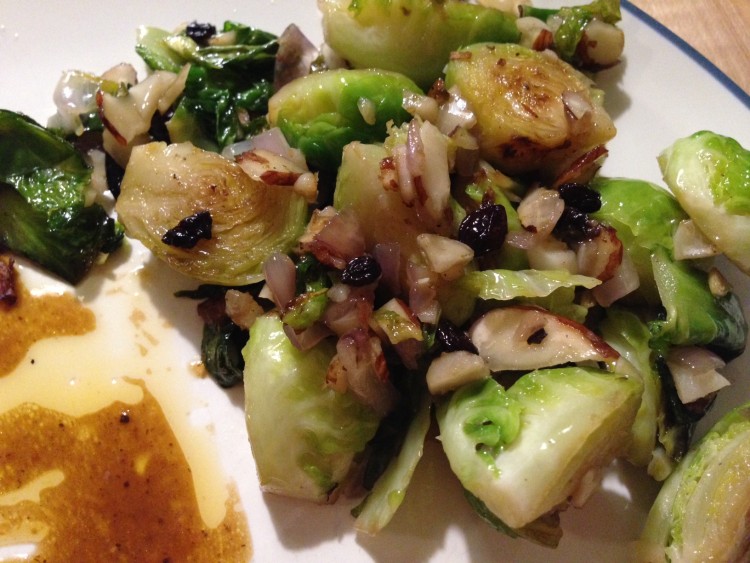 Brussels Sprouts with Currants & Almonds