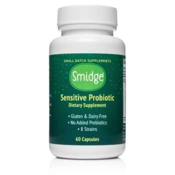 Smidge Sensitive Probiotic capsules - front