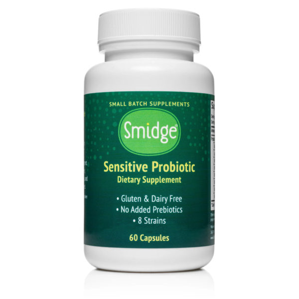 Smidge Sensitive Probiotic capsules - front